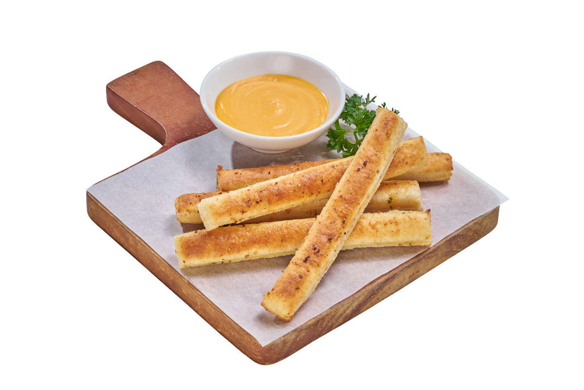 Bread stick with dipping sauce