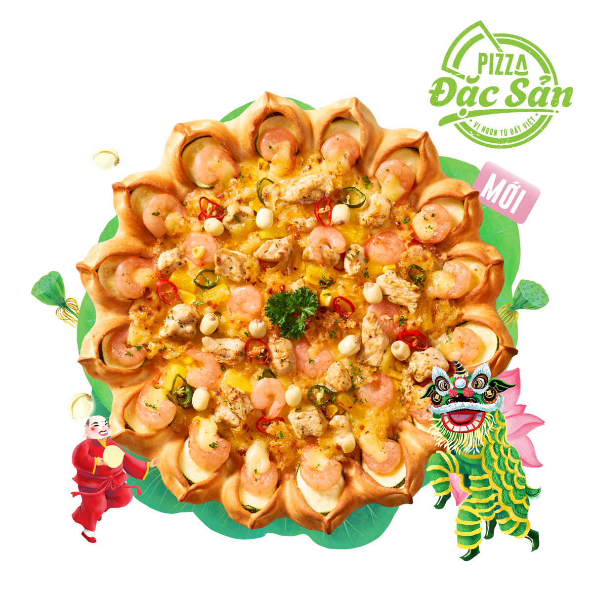 Pizza Gà Hạt Sen