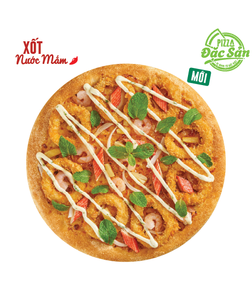 Pizza Hải Sản Calamari Xốt Nước Mắm [+40.000đ]