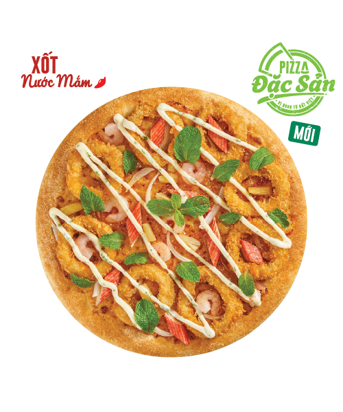Pizza Hải Sản Calamari Xốt Nước Mắm [+40.000đ]