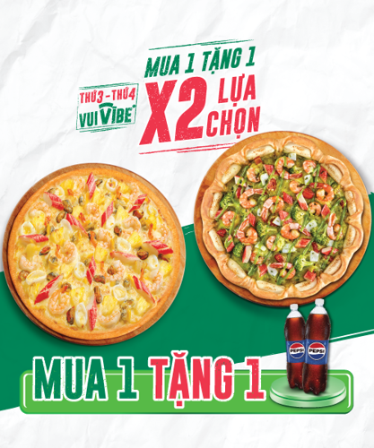 Ảnh của Mua 1 Tặng 1 Pizza Cỡ Lớn & Pepsi 1.5L